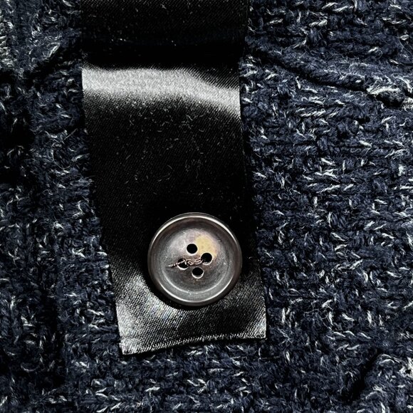 H&M Pullover Button-Down Turtleneck Chunky Sweater Dark Gray-Navy Size M - NWOT - Picture 7 of 9